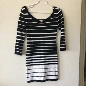 Striped sweater dress